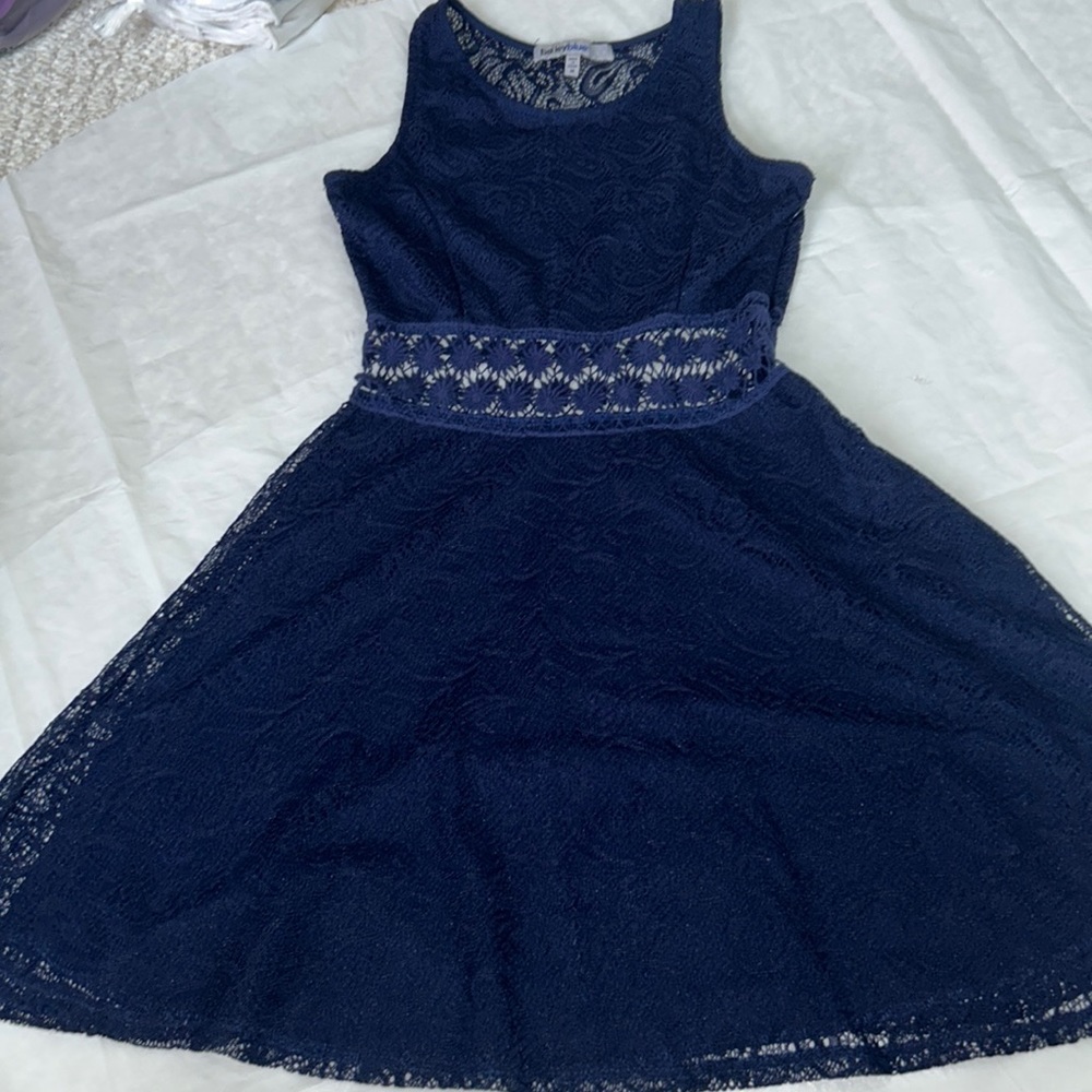 EUC Bailey Blue Crochet Dress